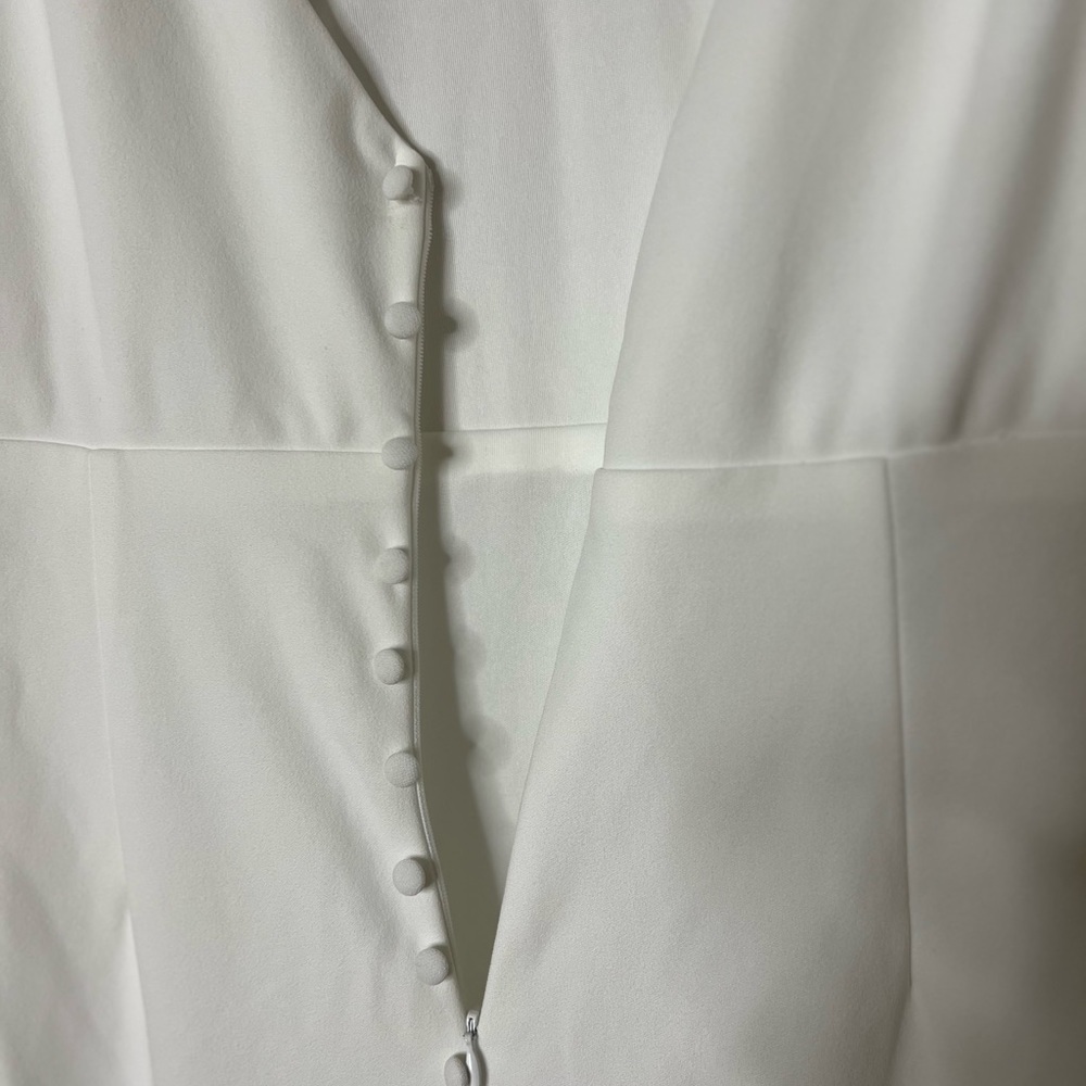 Feeling of Forever White Long Sleeve Mermaid Maxi Dress Gown - Picture 7 of 10